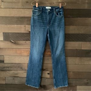 Abercrombie Women's The 70s Vintage Flare Ultra High Rise Jeans Denim Blue